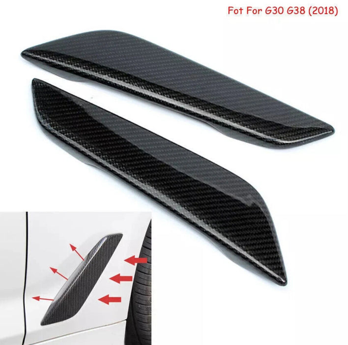 For BMW G30 G31 530i 540i 18-22 Real Carbon Fiber Side Fender Vent Cover Trim