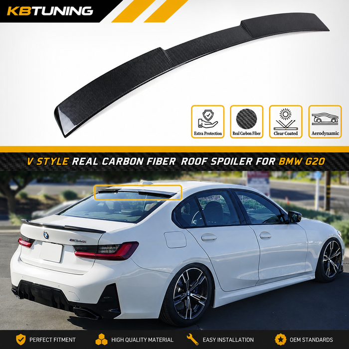 BMW G20 M340i V Style Carbon Fiber Roof Spoiler