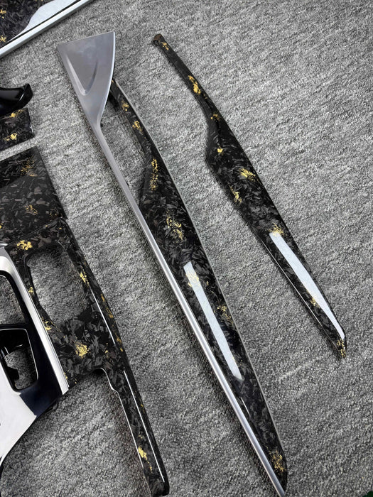 BMW F90 M5 Forged Carbon Fiber With Gold Flakes Interior Replacements