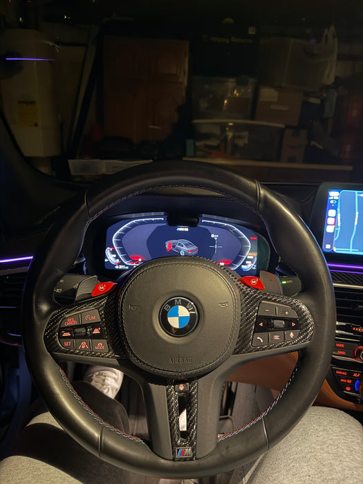 F90 M5 Carbon Fiber Steering Wheel Trim