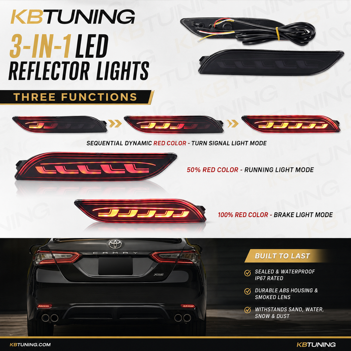 2018-2024 Toyota Camry LED Reflector Lights