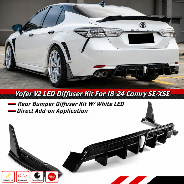 2018-2024 Toyota Camry Yofer V2 Diffuser W/ 3rd Brake Light & Rear Side Spats