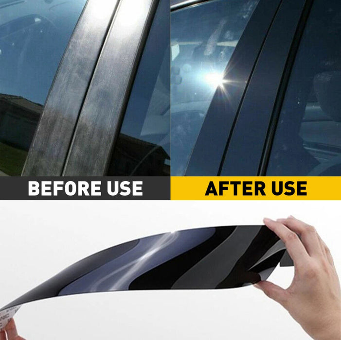 For 2018-2022 Toyota Camry 8PCS Gloss Black Pillar Post Window Door Trims Covers