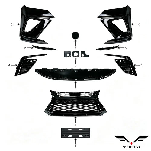 2025-2026 Toyota Camry Yofer Front Bumper Upgrade Kit With DRL